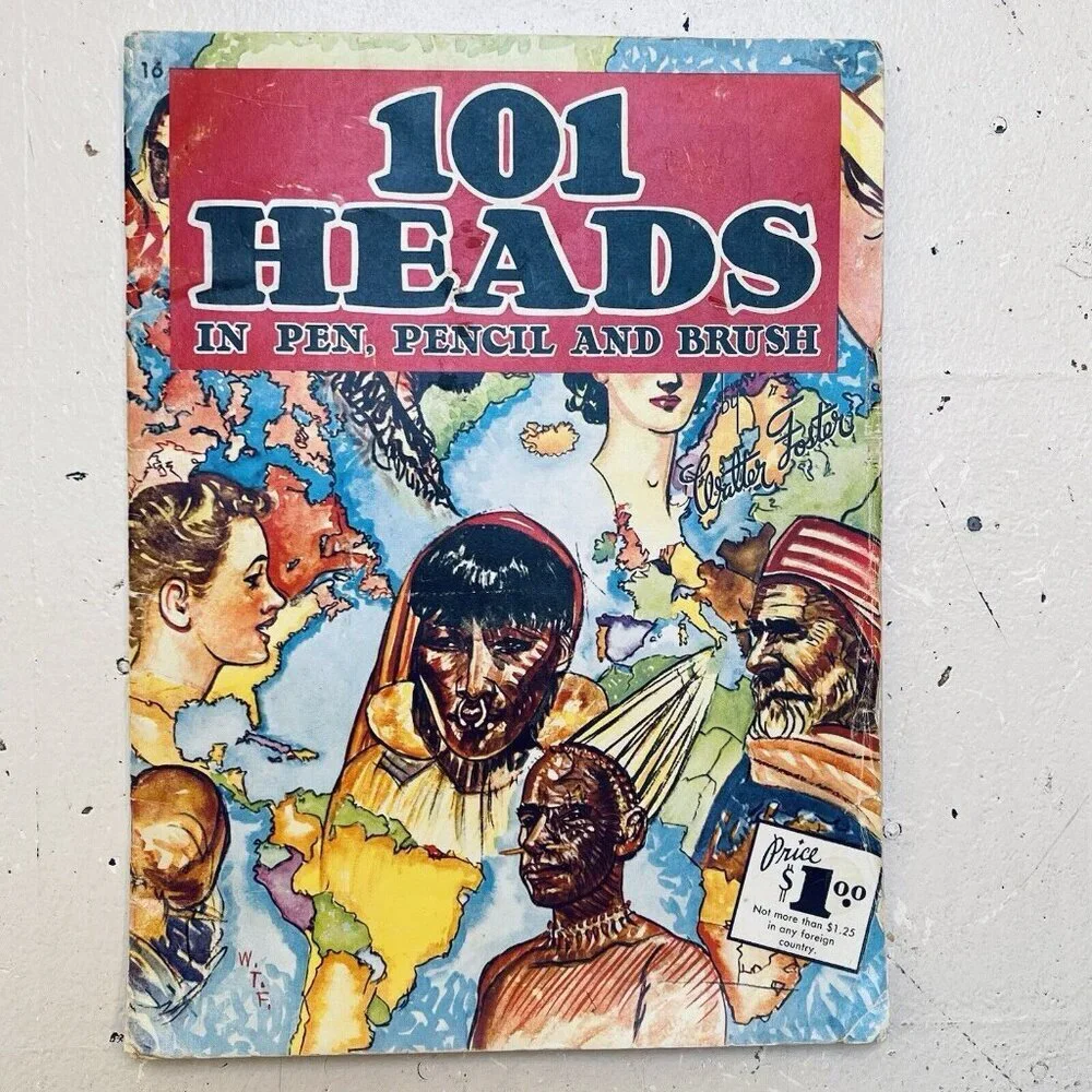 101 Heads In Pen Pencil And Brush by Walter Foster How To‎ Draw Paperback Book